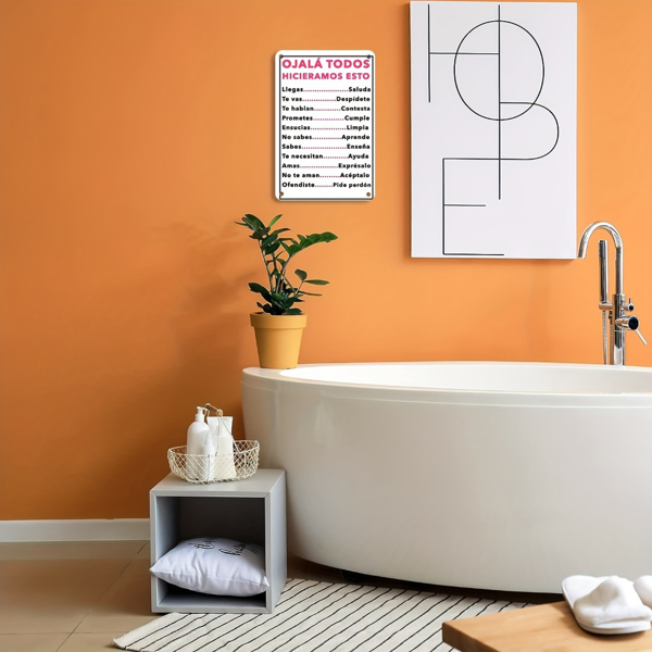 CIFbuy 西班牙语励志标语金属墙挂复古锡板墙面装饰牌（TikTok、temu 下自提）-4