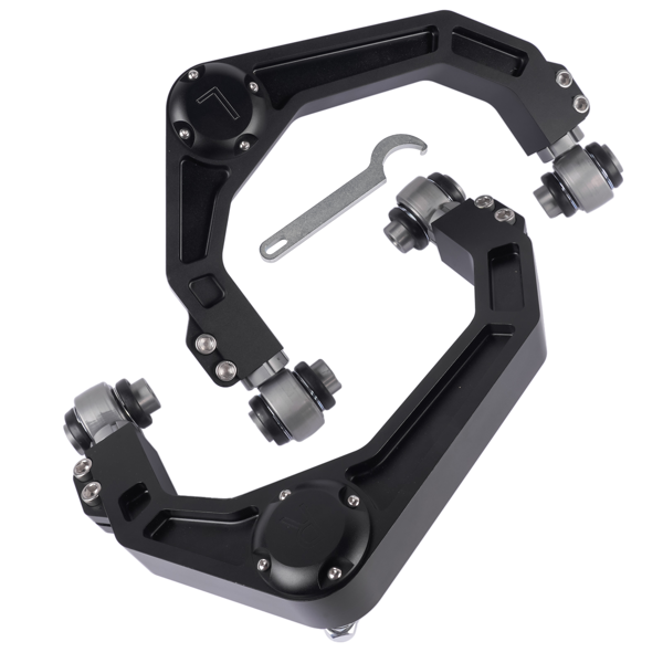 控制臂 2PCS Billet Aluminum Upper Control Arm Replacement for Ford F-150 4X4 2004-2022 F150 2WD 2009-2022 Black-7