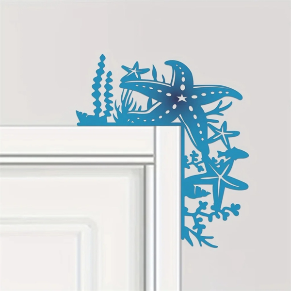 CIFbuy闪亮海星墙贴 女孩房海洋装饰 海滨主题卧室墙艺 可移除防水金属质感（TikTok、temu下自提）-1