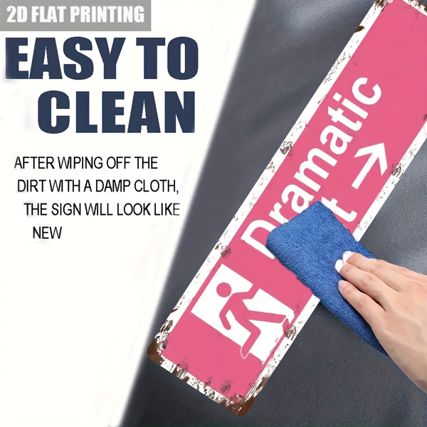 CIFbuy 复古戏剧性入口铝制标牌乡村风墙面装饰家用酒吧咖啡馆车库壁挂饰品（TikTok、temu 下自提）-6