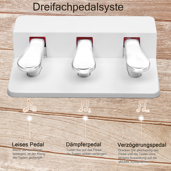 【AM不售卖】GDP-203 88键重锤键盘 嵌入式支架款 白色 电钢琴 德法-19