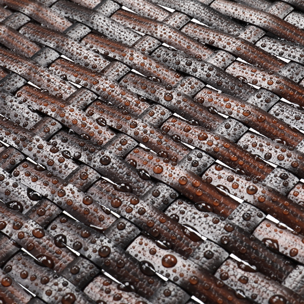 2pcs 棕色渐变 编藤吧椅-35