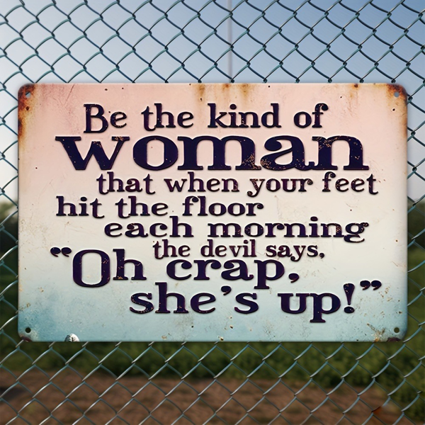 CIFbuy 讽刺风复古金属标牌创意墙面装饰挂牌个性女士专属装饰牌（TikTok、temu 下自提）-4