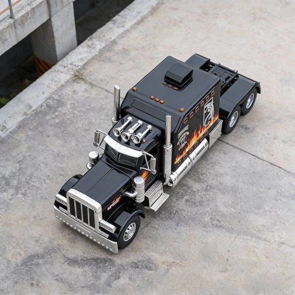 Semi Truck Toys for Boy Heavy Trucks,Metal Diecast Trucks Model Pull Back Cars with Light and Sound,Truck and Trailer Toys for Boys,Toy Trucks for Boys Age 4-8-7