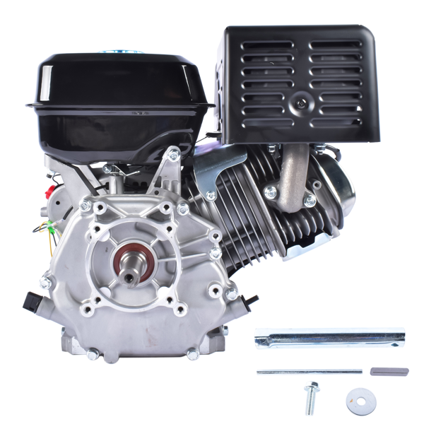 A3 四冲程 420cc 15HP OHV水平轴汽油发动机黑色 4 Stroke 15HP 420cc Gas Engine Black, Horizontal Shaft OHV Gas Motor, Recoil Start Go Kart Motor Engine for Log Splitters Compressors Lawn Mowers-3