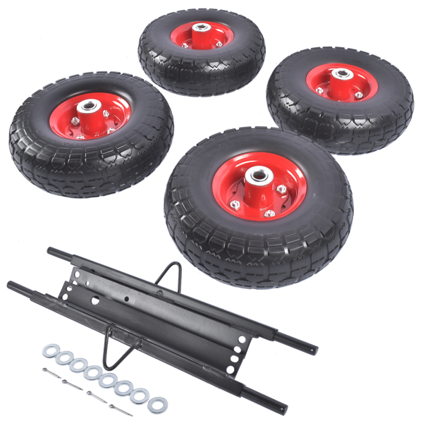 发电机车轮套件 Solid Never Flat Tires All-Terrain Wheel Kit Replacement for Honda EU3000is Generator-2