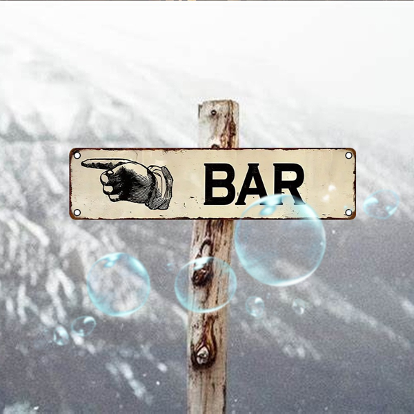 CIFbuy 铝制 UV 印刷复古指示牌防水防尘家用车库咖啡馆餐厅酒吧多场景装饰（TikTok、temu 下自提）-3