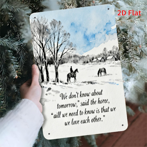 CIFbuy 冬季场景绘画励志语录金属铁牌室内外防雨家居酒吧办公室墙面装饰（TikTok、temu 下自提）-5