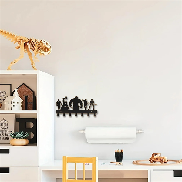 CIFbuy美人鱼主题壁挂钩组，厨房浴室卧室玄关装饰金属挂钩，耐用挂物架可挂毛巾钥匙外套帽子杯子，可爱家居装饰女性青少年独特暖房礼物（TikTok、temu下自提）-3