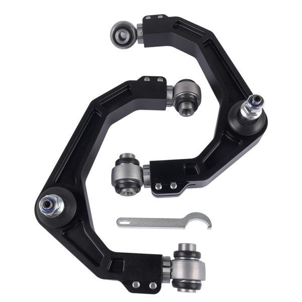 控制臂 2PCS Billet Aluminum Upper Control Arm Replacement for Ford F-150 4X4 2004-2022 F150 2WD 2009-2022 Black-6