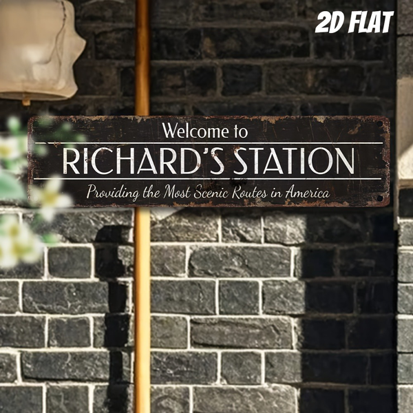 CIFbuy 复古铝制装饰标牌节日送礼家居墙面悬挂牌匾创意 2D 壁饰（TikTok、temu 下自提）-5