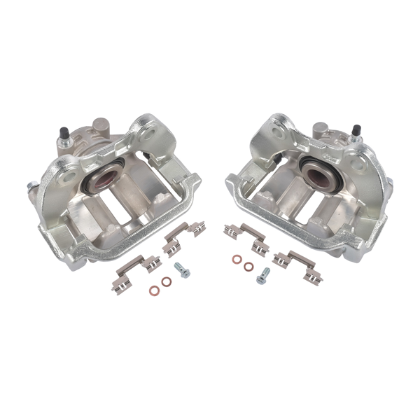 刹车钳 Rear Left and Right Brake Caliper with Bracket Fit for Chevy Astro GMC Safari Yukon Silver 2Pcs-8