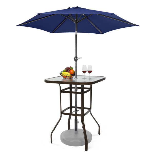 7.5FT 海军蓝 转向头 圆形 太阳伞 涤纶布 6铁伞骨 铁中柱-13