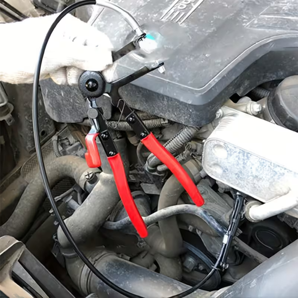 3件软管卡箍钳，带长伸钢丝弹簧软管卡箍的拆卸套件，用于汽车冷却液散热器加热器和带扁平或大卡箍的水软管-7