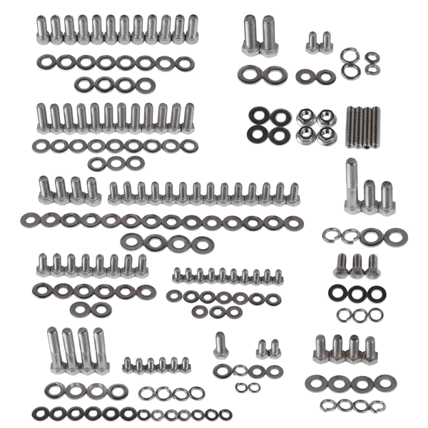 发动机螺栓套件 Engine Hex Bolts Kit Fits for SBC 265 283 302 305 307 327 350 400 V8 Engines Non-EFI-1