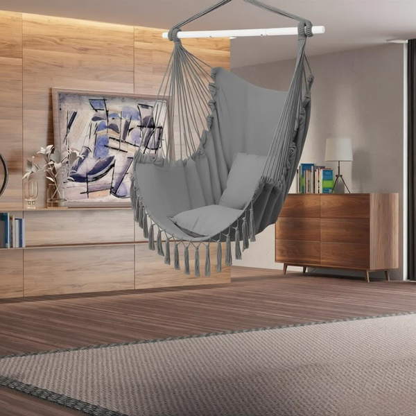 镀锌管截断 130*100cm 浅灰色 带流苏 抱枕吊椅 涤棉 带2pcs抱枕-6