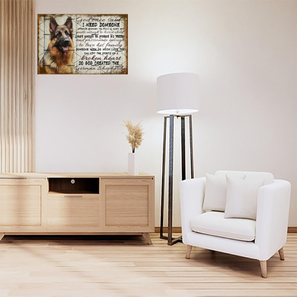 CIFbuy 复古金属铁皮牌德牧图案装饰家居客厅男人洞穴墙面装饰（TikTok、temu 下自提）-6