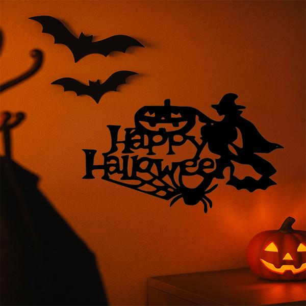 CIFbuy幽灵复古风格女巫金属墙面装饰 万圣节家居挂饰（TikTok、temu下自提）-3