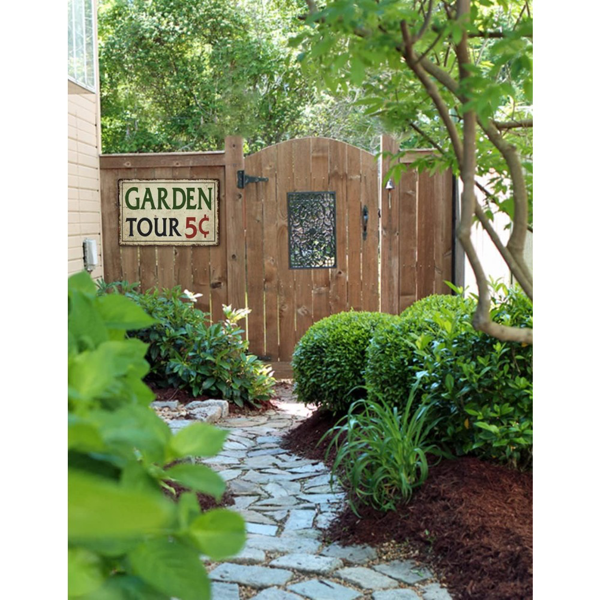 CIFbuy 花园五分观光复古蜂鸟欢迎标牌庭院花卉铁艺装饰农场家居墙面挂饰（TikTok、temu 下自提）-5