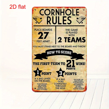 CIFbuy 复古玉米坑规则金属标牌乡村黑白铁艺家居学校公园庭院装饰（TikTok、temu pick-up service）