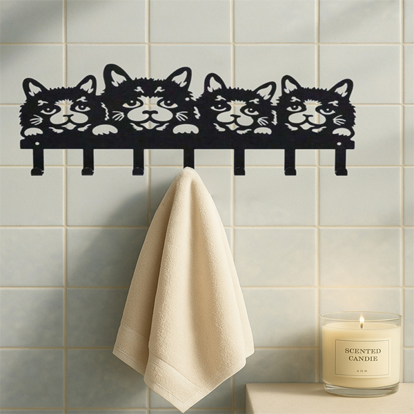 CIFbuy可爱猫爪壁挂钩 5件套 节省空间的家居收纳装饰（TikTok、temu下自提）-3