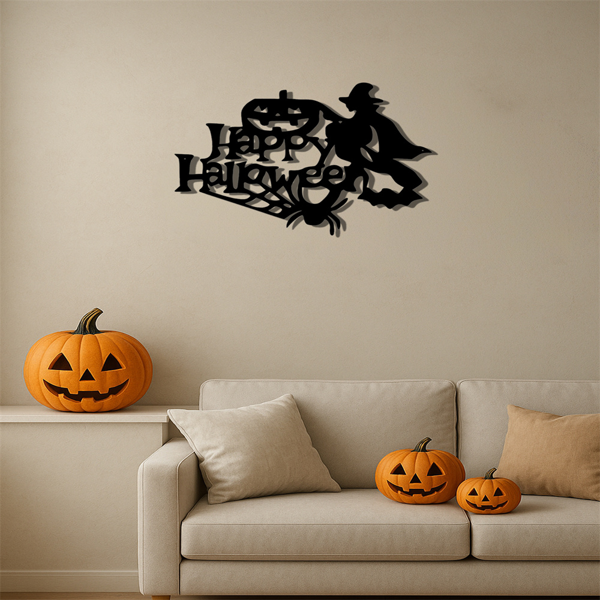 CIFbuy幽灵复古风格女巫金属墙面装饰 万圣节家居挂饰（TikTok、temu下自提）-6