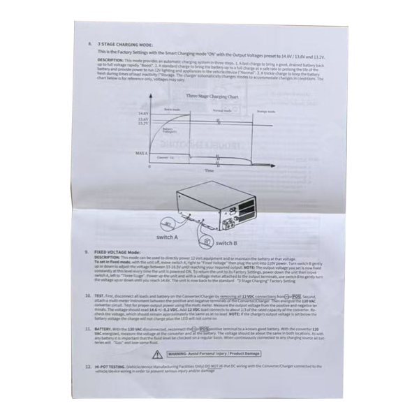 电源转换器 White PM3-75LK 75 Amp Power Converter 12 Volt Power Supply w/LED Indicator Light-7