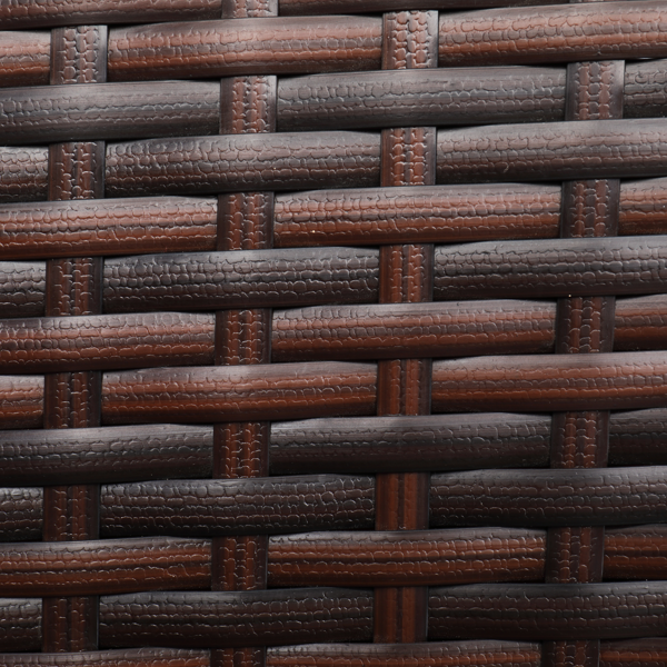 2pcs 棕色渐变 编藤吧椅-42