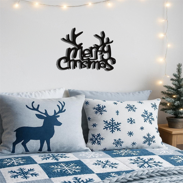 CIFbuy防锈鹿角墙饰复古乡村墙面装饰适用于圣诞节客厅卧室浴室 (TikTok、temu下自提)-5