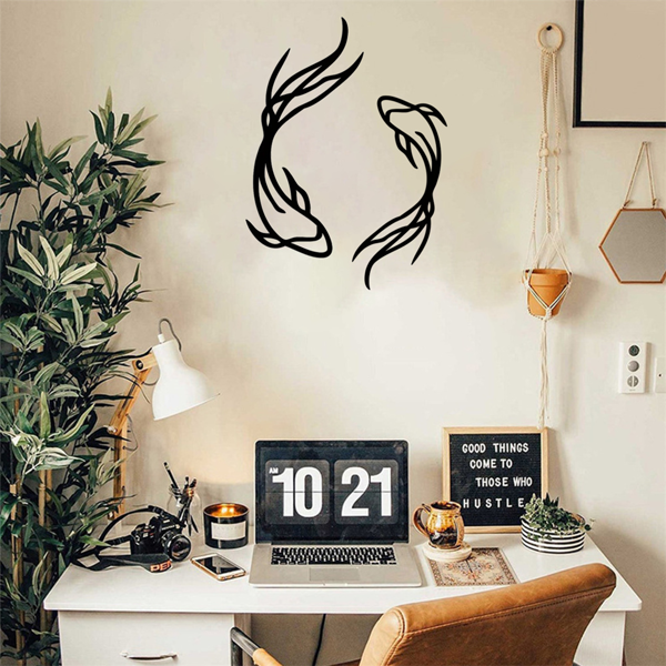 CIFbuy复古航海风金属鱼墙饰 个性化垂钓主题家居装饰（TikTok、temu下自提）-8