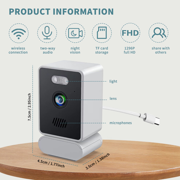 窗式伪装监控摄像头，内置WiFi，运动检测报警，适用于家庭/商店的跨境安全-4