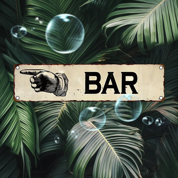 CIFbuy 铝制 UV 印刷复古指示牌防水防尘家用车库咖啡馆餐厅酒吧多场景装饰（TikTok、temu 下自提）-6