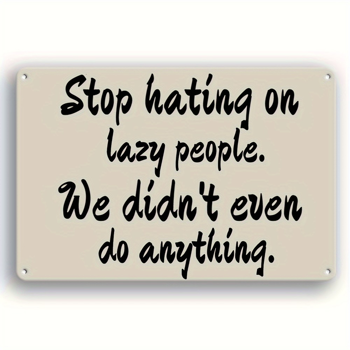 CIFbuy 趣味复古金属标牌 12x8 英寸墙面装饰恶搞标语牌（TikTok、temu 下自提）