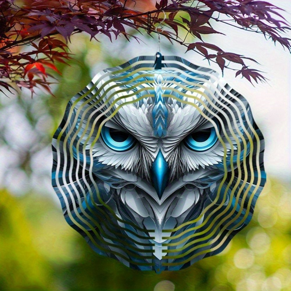 CIFbuy10英寸鹰纹艺术旋转挂风铃阳台庭院装饰品夏季礼物(TikTok、temu下自提)-6