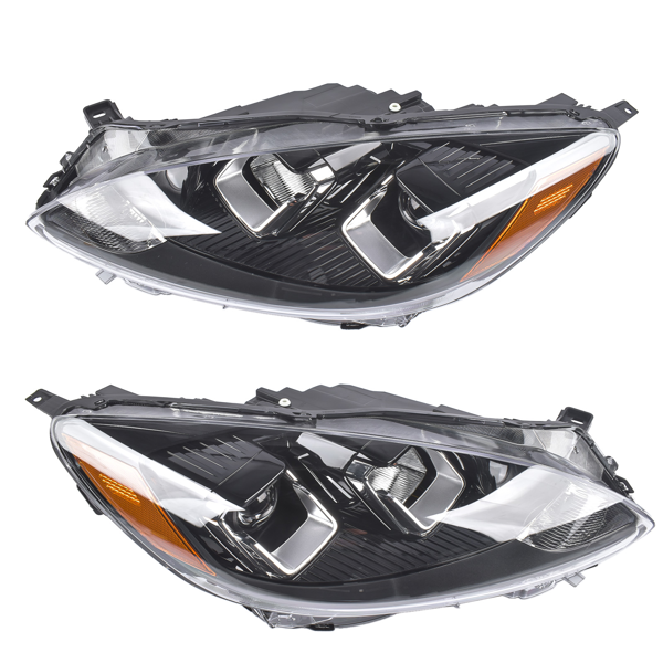 大灯 Pair Left & Right Side Headlight Replacement for Ford Escape 2020 2021 2022 Halogen w/ Bulb LJ6Z13008B LJ6Z13008A-4