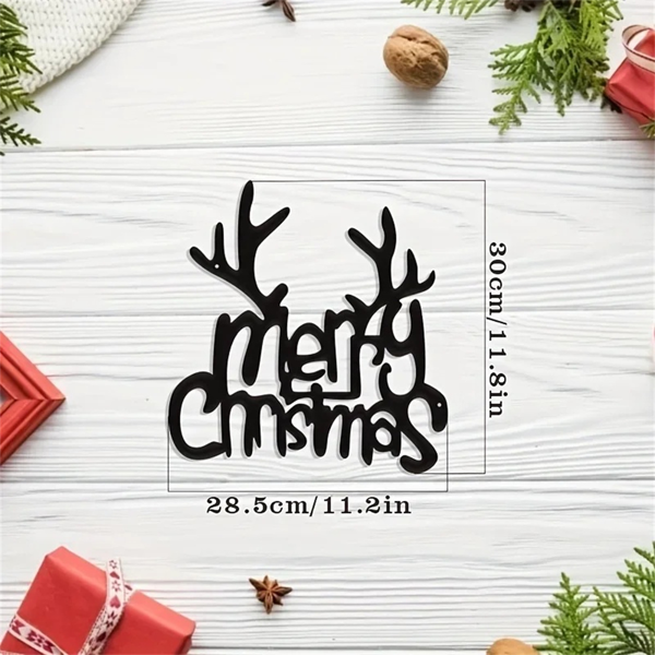 CIFbuy防锈鹿角墙饰复古乡村墙面装饰适用于圣诞节客厅卧室浴室 (TikTok、temu下自提)-6