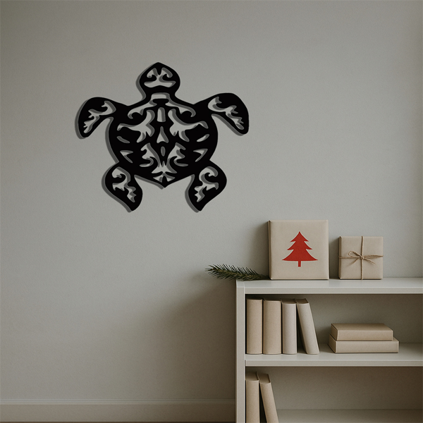 CIFbuy复古金属海龟可移除墙贴 海洋艺术装饰家居(TikTok、temu下自提)-2