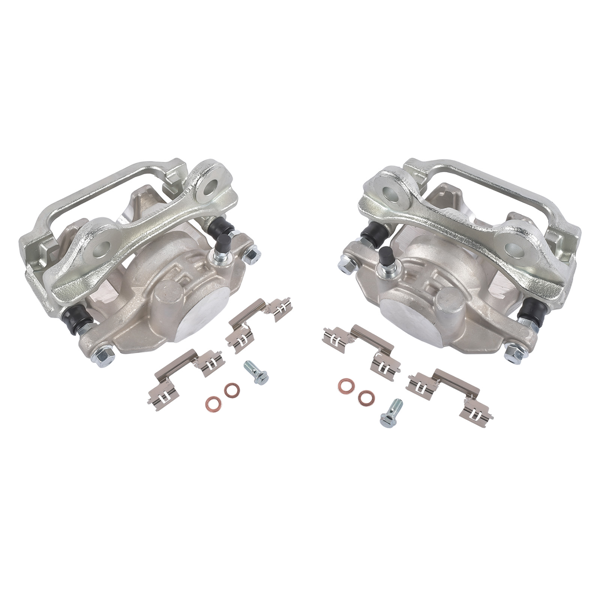 刹车钳 Rear Left and Right Brake Caliper with Bracket Fit for Chevy Astro GMC Safari Yukon Silver 2Pcs-3