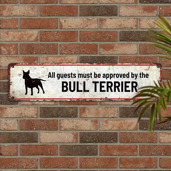 CIFbuy 复古做旧铝制墙饰牛头犬图案金属挂牌酒吧咖啡馆家居装饰牌（TikTok、temu 下自提）-4