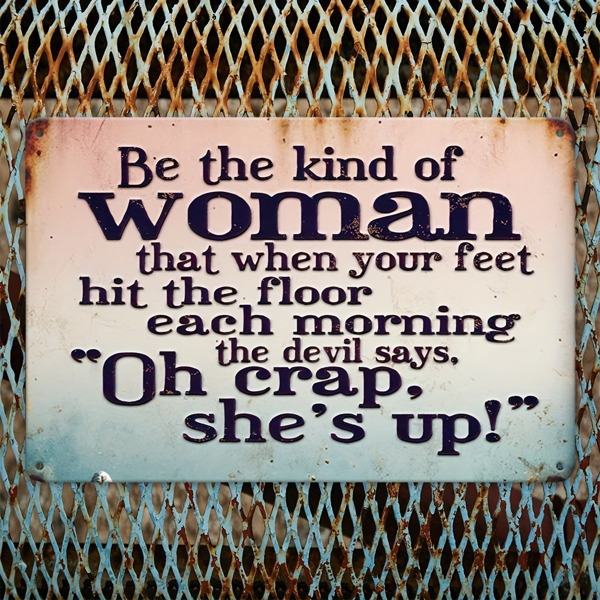 CIFbuy 讽刺风复古金属标牌创意墙面装饰挂牌个性女士专属装饰牌（TikTok、temu 下自提）-3