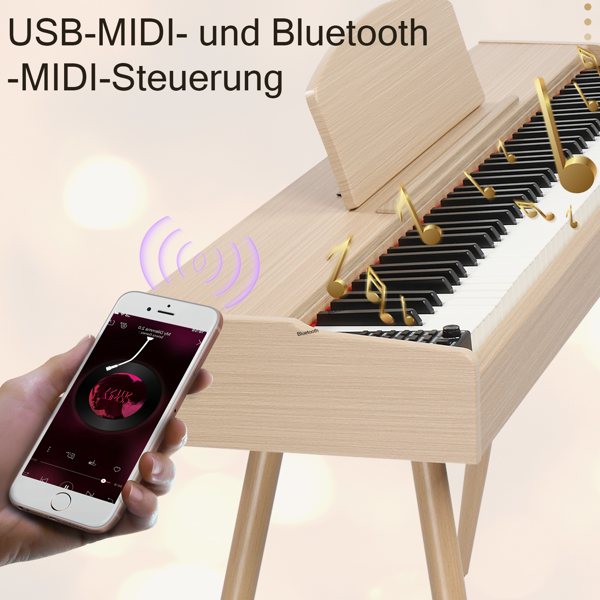 【AM不售卖】GDP-203 88键重锤键盘 嵌入式支架款 自然科技木 电钢琴 德法-21