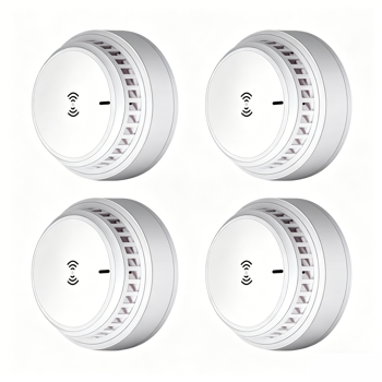 （4套）烟雾报警器家用消防安全传感器报警器包含电池 (物流仅支持发USPS，TK/TEMU仅自提) 各平台政策不同，链接已附相关资质，如无所需资质请勿上架