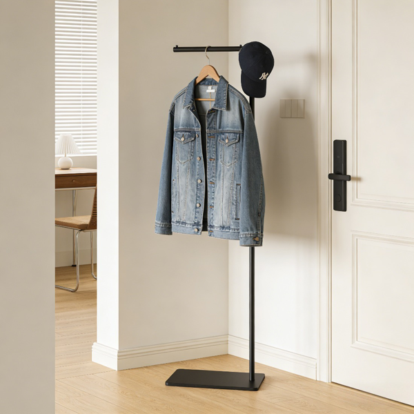 Clothing Rack, Golden Metal Freestanding Heavy Duty Clothes Rack with Marble Base, Multipurpose Garment Hanger for Bedroom, Hat, Scarf, Jacket-6