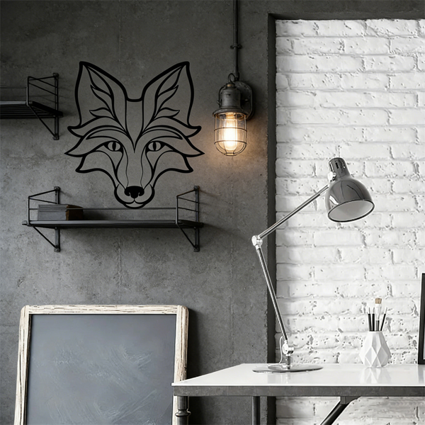 CIFbuy哥特风格狐狸金属墙壁艺术装饰雕塑 TikTok、temu下自提-5