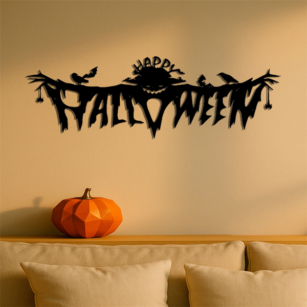 CIFbuy哥特万圣节金属墙壁装饰挂件客厅卧室幽灵室内哥特风格恐怖主题派对装饰（TikTok、temu下自提）-1