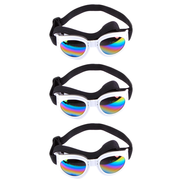 3副宠物狗护目镜 适合小型至中型犬用太阳镜白框(物流仅支持发USPS，TK/TEMU仅自提)(各平台政策不同，链接已附相关资质，如无所需资质请勿上架)-2