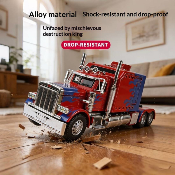 Semi Truck Toys for Boy Heavy Trucks,Metal Diecast Trucks Model Pull Back Cars with Light and Sound,Truck and Trailer Toys for Boys,Toy Trucks for Boys Age 4-8-8