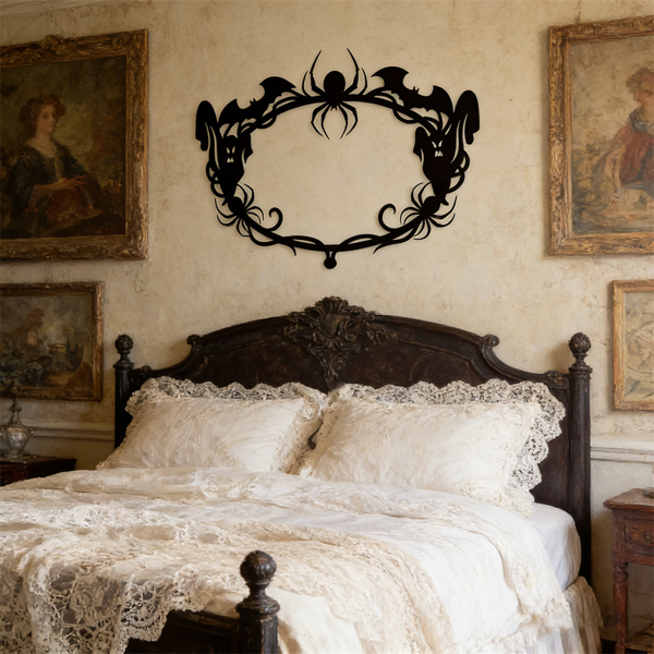 CIFbuy哥特蝙蝠蜘蛛网幽灵挂墙装饰万圣节派对家居室内外节日布置(TikTok、temu下自提)-4