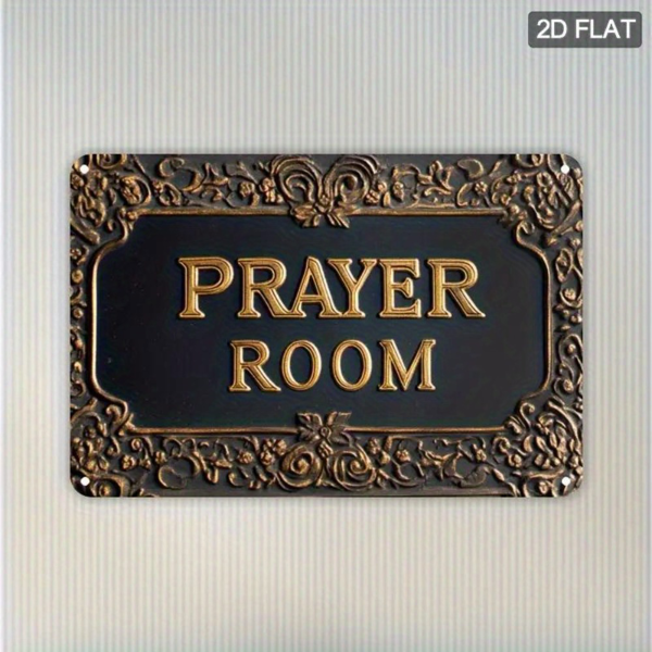 CIFbuy 复古黑金花卉铁艺墙饰优雅祈祷室酒吧家居花园墙面壁挂装饰（TikTok、temu、Temu 自提）-1