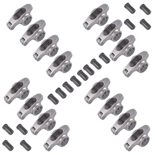 摇臂 16Pcs 17-4PH Stainless Steel Rocker Arms Fit for Pontiac 287-455 V8 4.3L 1.65 Ratio-4